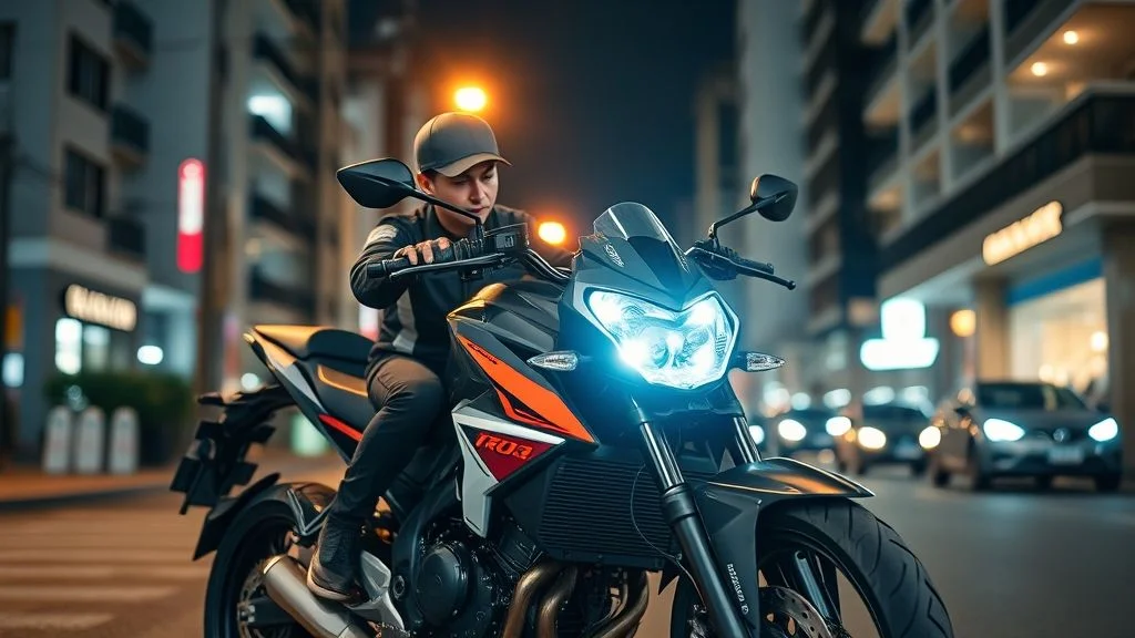 Valor para trocar farol de moto por LED legalizado